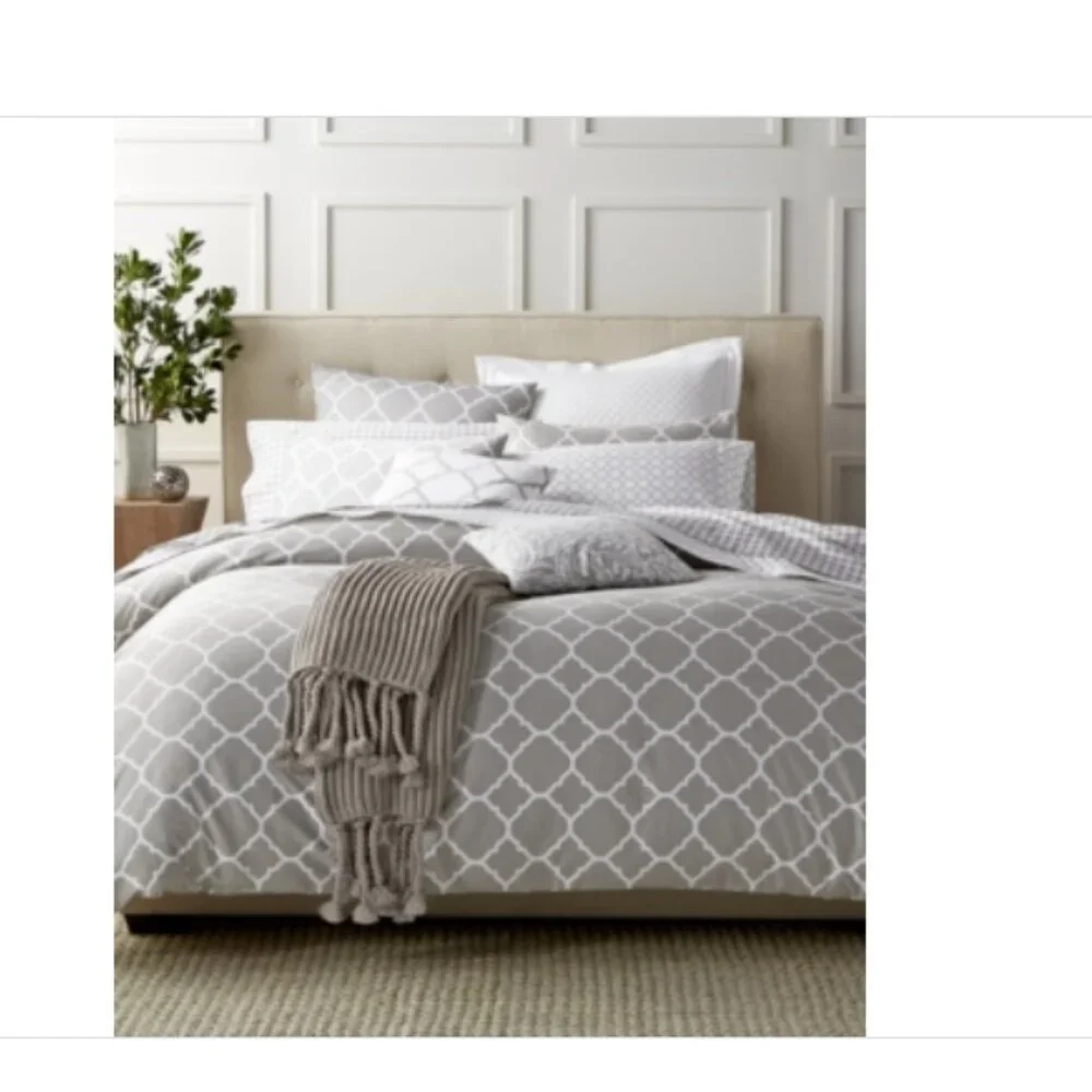 Charter Club Damask Designs Geometric Dove 3-Pc. Comforter Set, King,
